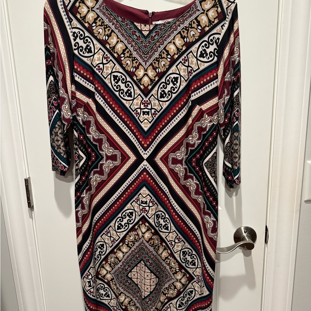 Elegant Geometric Patterned Dress